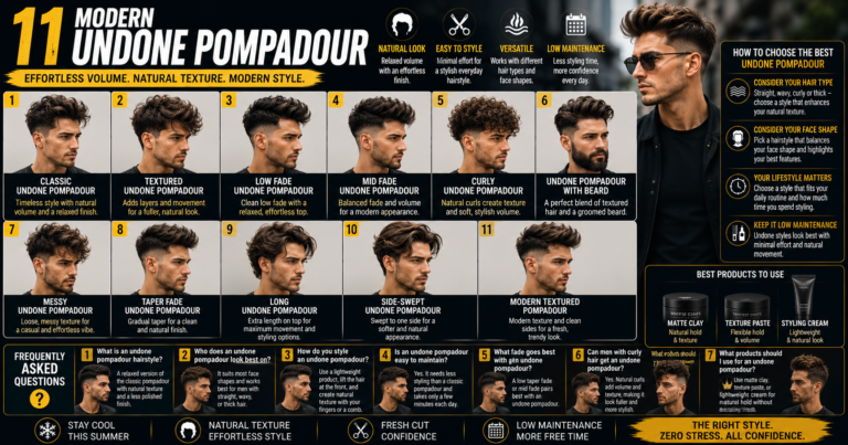 11 Modern Undone Pompadour Ideas for the Stylish Man