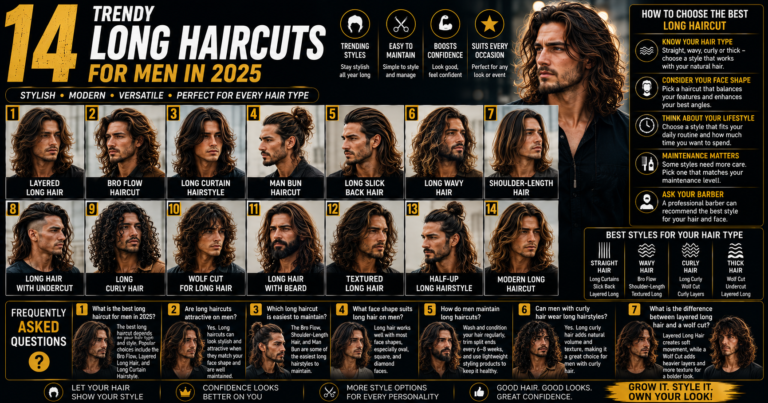 14 Trendy Long Haircuts for Men in 2025