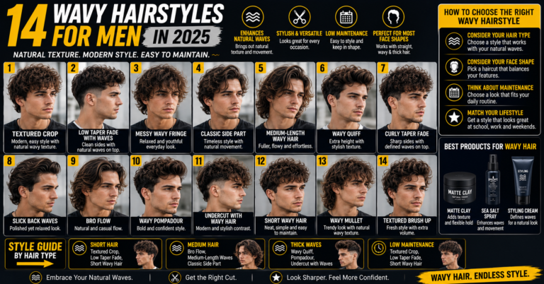 14 Wavy Hairstyles for Men to Try in 2025