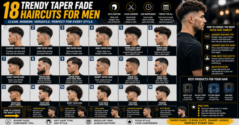 18 Trendy Taper Fade Haircuts for Men This Summer