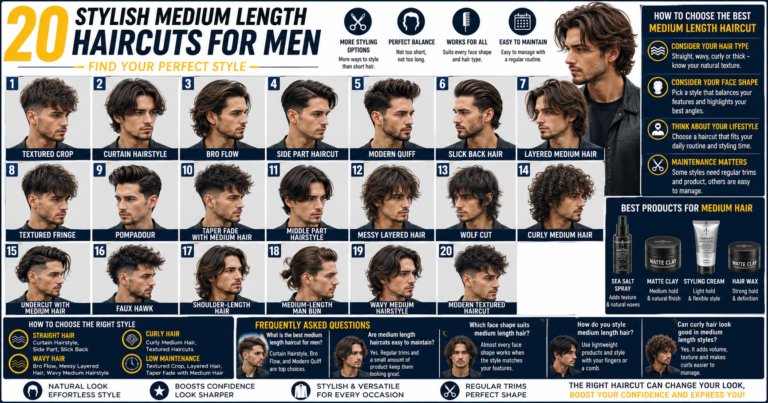 20 Stylish Medium Length Haircuts for Men