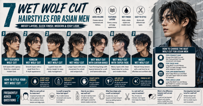 7 Wet Edgy Wolf Cuts for Asian Men