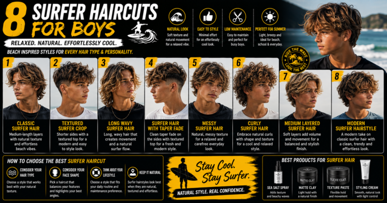 8 Cool Surfer Haircuts for Boys to Catch the Perfect Wave