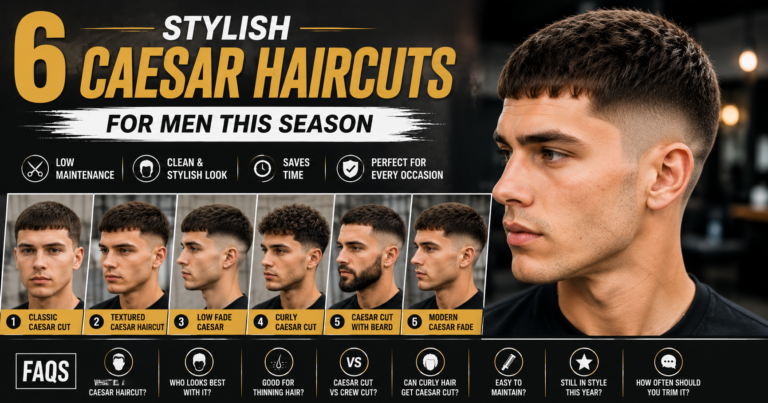 6 Stylish Caesar Haircuts for Men This Season