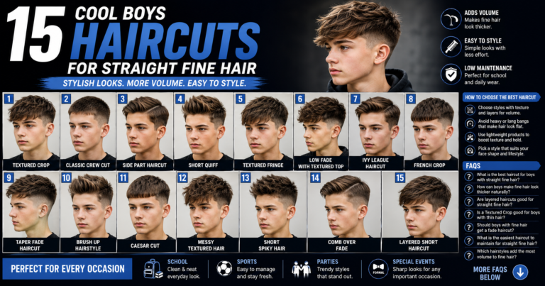 15 Cool Boys Haircuts for Straight Fine Hair