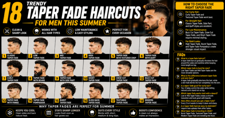 18 Trendy Taper Fade Haircuts for Men This Summer