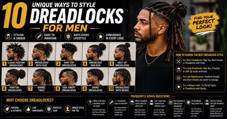 10 Unique Ways to Style Dreadlocks for Men